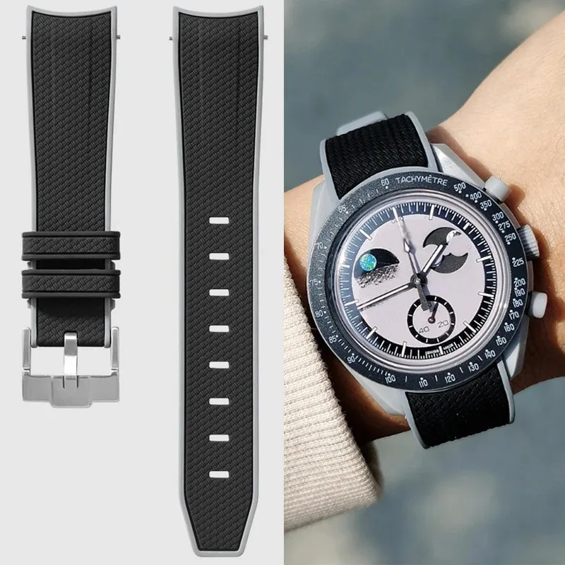 Omega Watch Speedmaster - حزام نهاية منحني لساعة أوميغا X